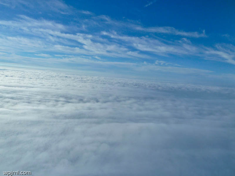 Above the Clouds - Aerial View from Flight AA86 ORD-LHR