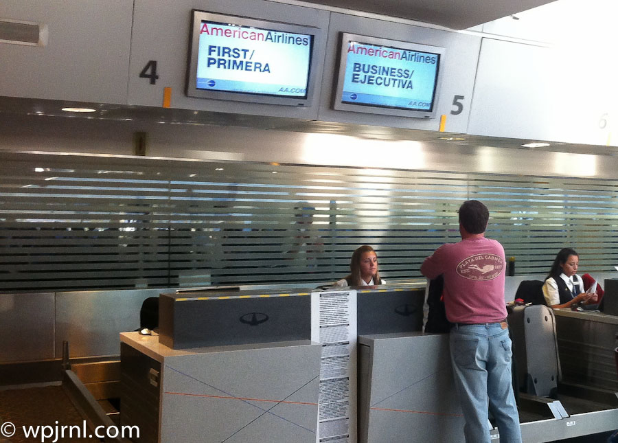 American Airlines First Class Check-in Counter, Buenos Aires Ezeiza International Airport Argentina