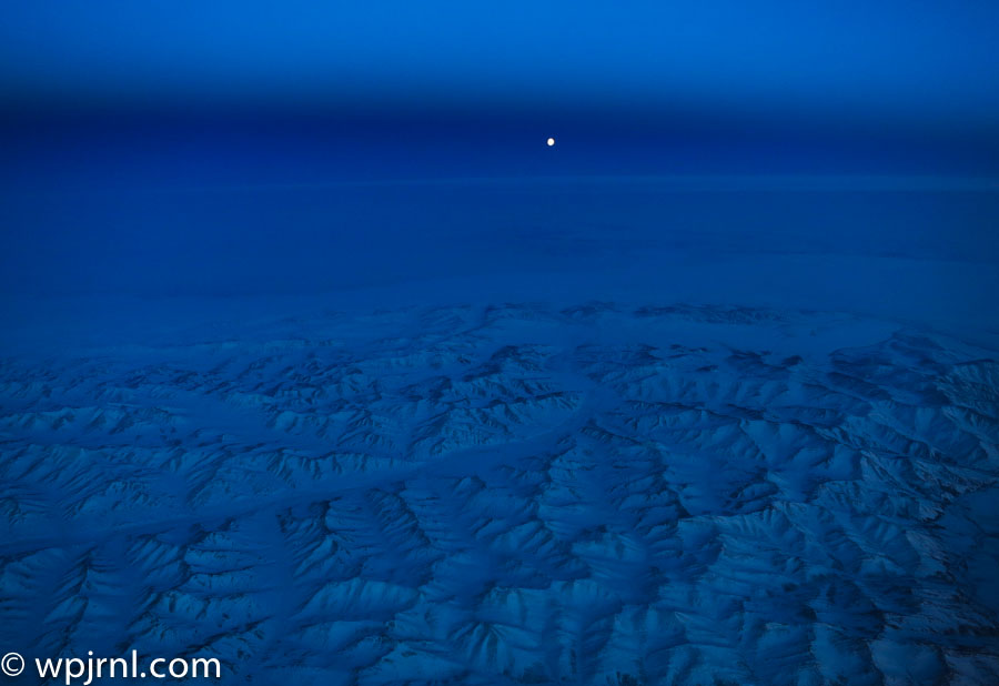 Aerial View of the Arctic Winter Landscape, Northern Canada