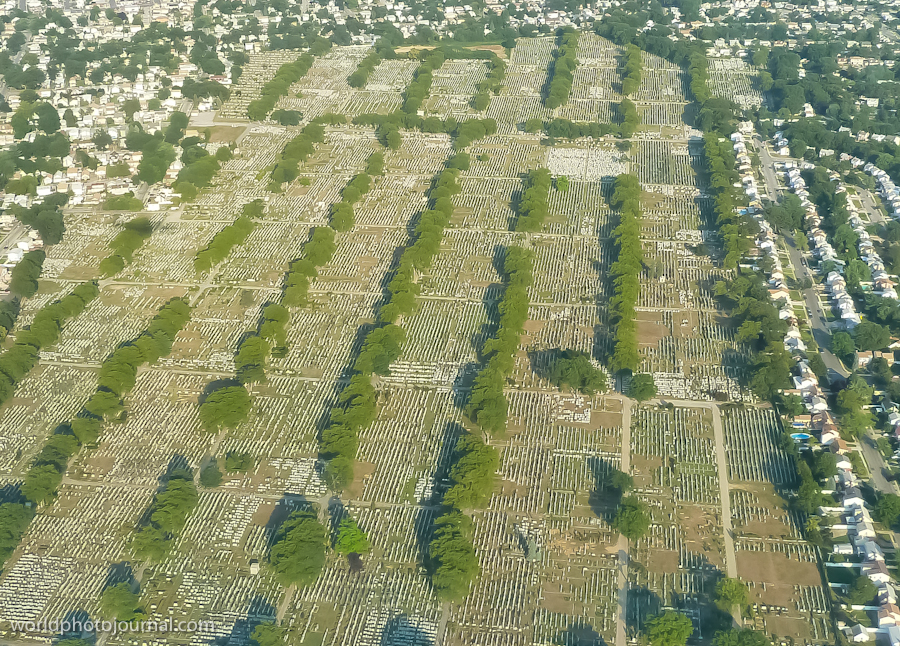Beth David Cemetery Aerial View, Elmont New York