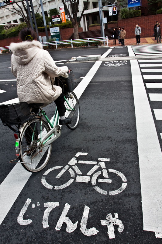 Bicycle Crossing, Shinjuku Tokyo Japan