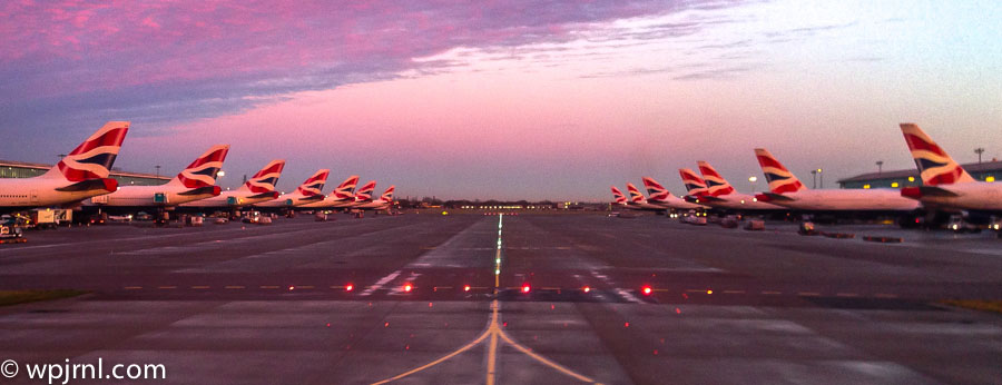 British Airways Tails at London Heathrow Airport, England