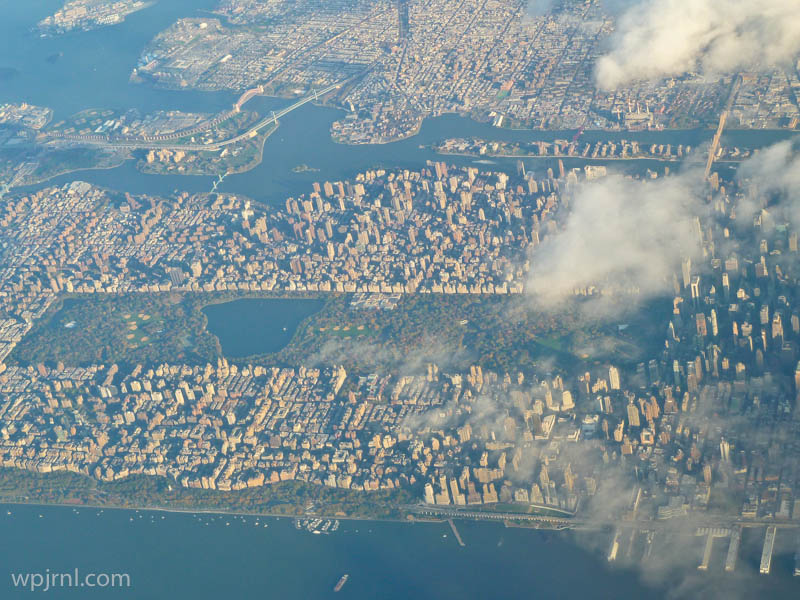 Manhattan Central Park Aerial View, New York City USA