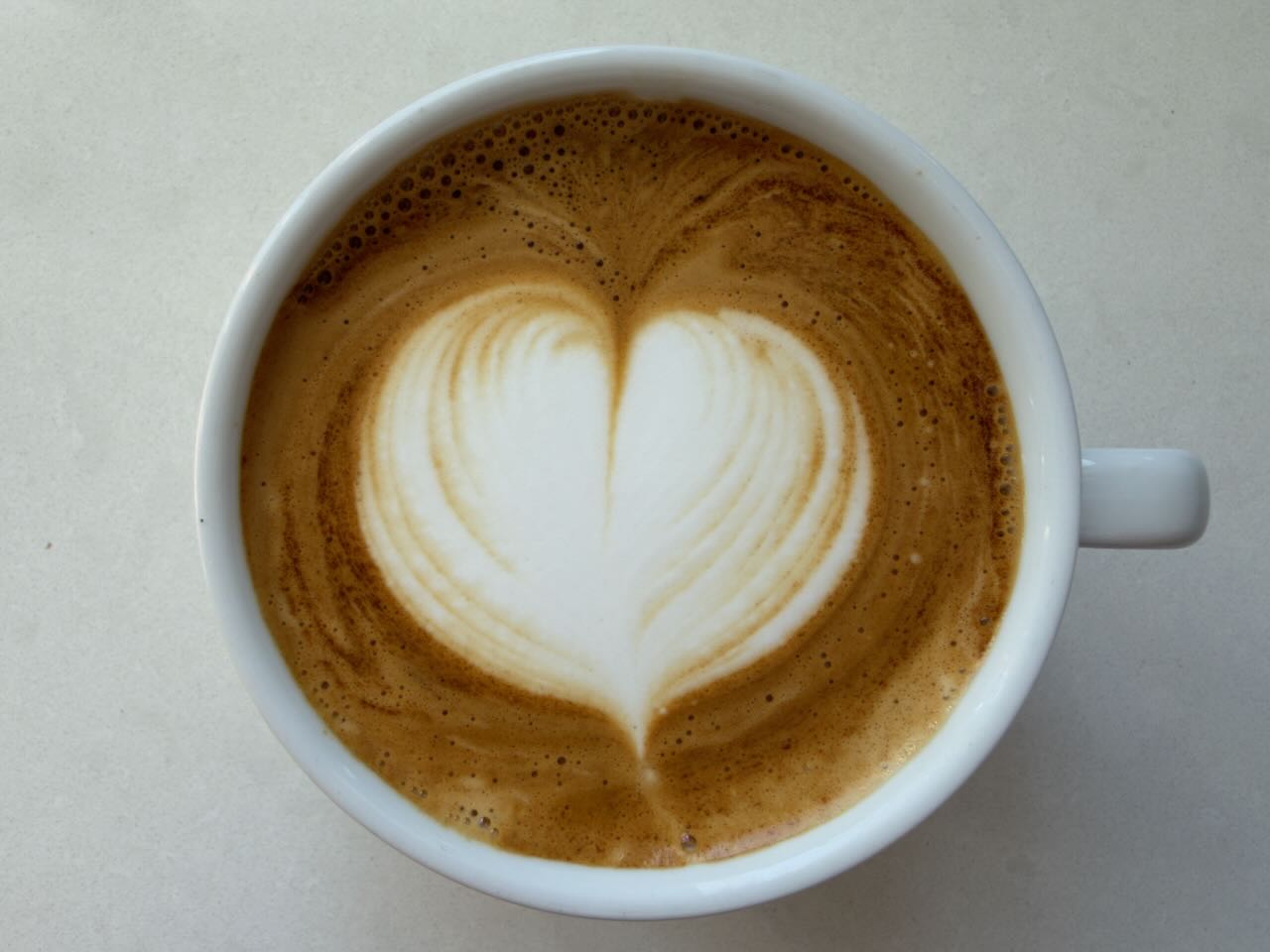 Classic Caffè Latte with Heart Latte Art