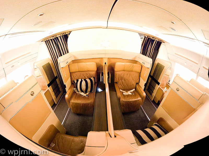 Etihad Airways First Class Cabin, New York to Abu Dhabi