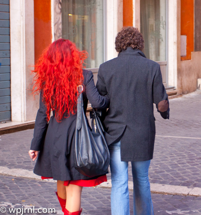 European Street Shopping District with Orange and Terracotta Architecture