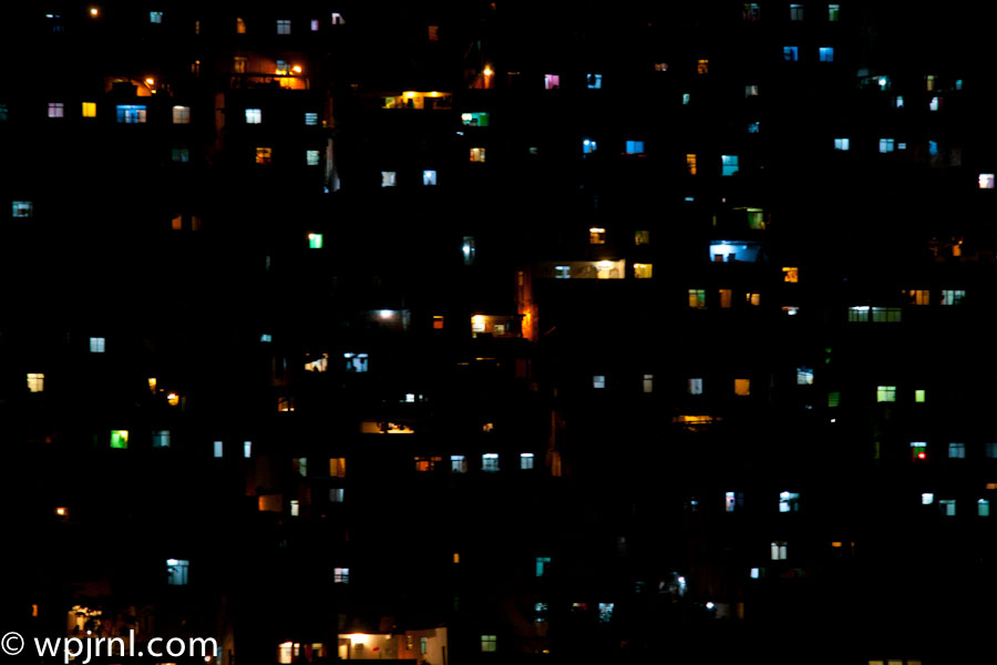 Favela Night Lights, Rio de Janeiro Brazil