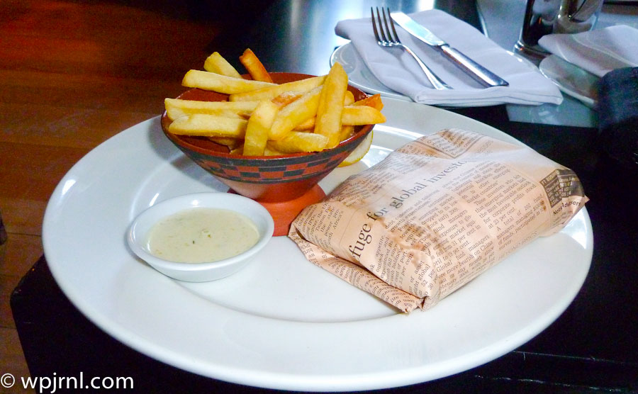 Classic Fish and Chips with Newspaper Wrapper
