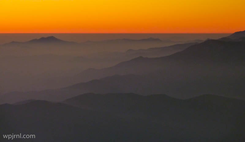Mountain Landscape at Sunrise, Misty Valley Region