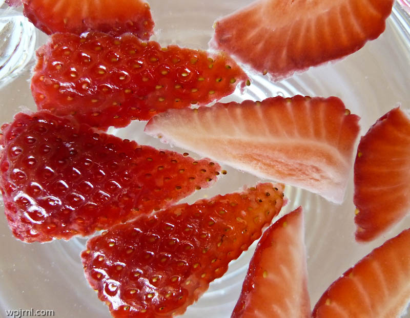 Fresh Strawberries in Water
