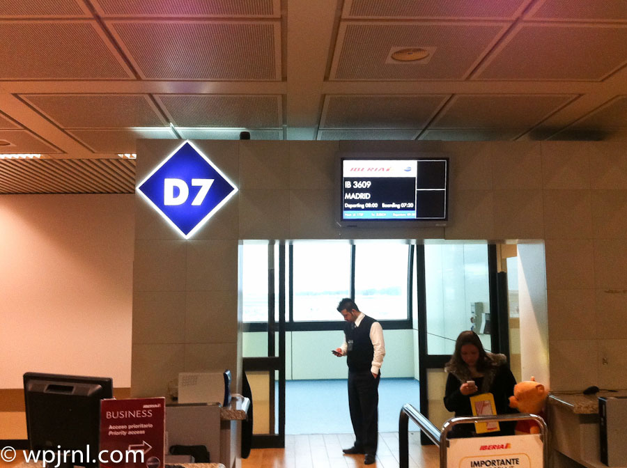 Gate D7, Madrid-Barajas Airport Spain
