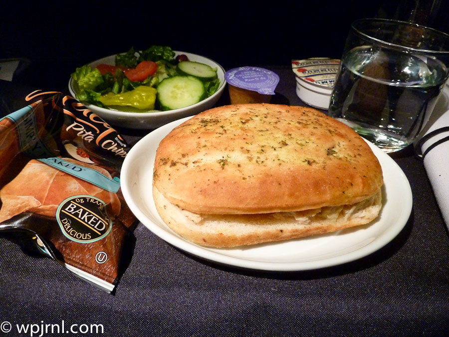 Herb-Crusted Submarine Sandwich with Fresh Garden Salad