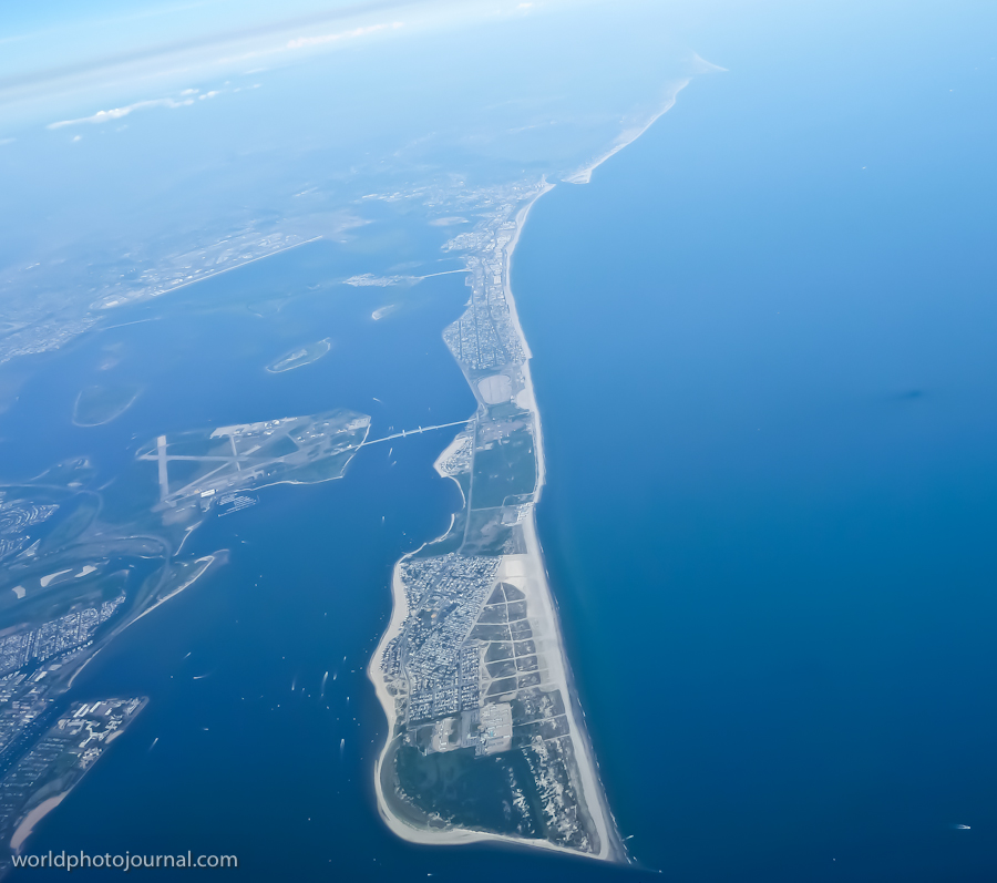 Long Beach Barrier Island Aerial View, New York USA