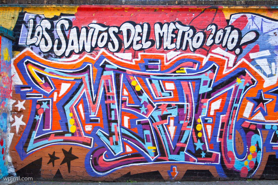Los Santos del Metro Street Art, Mexico City Mexico
