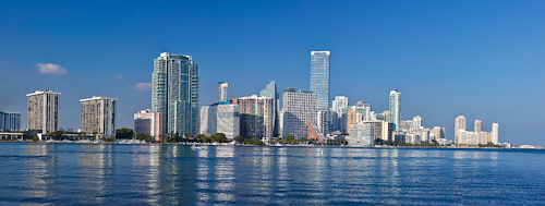 Miami Skyline Panorama, Florida USA