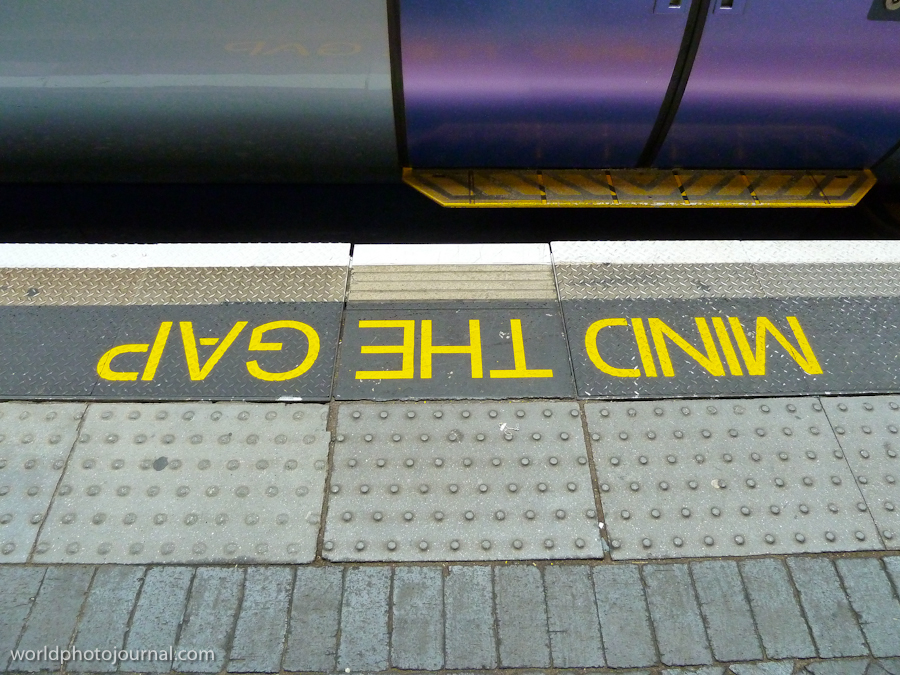 Mind the Gap Platform, London Underground Station, London UK