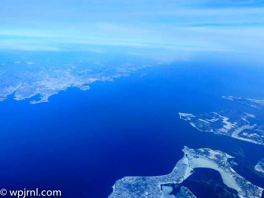 New York Aerial Winter Landscape, New York USA