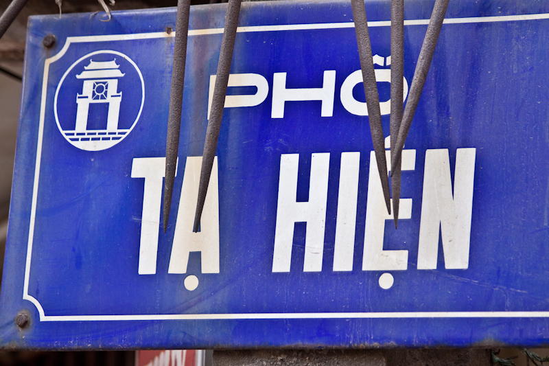 Pho Ta Hien Street, Historic Old Quarter Hanoi Vietnam