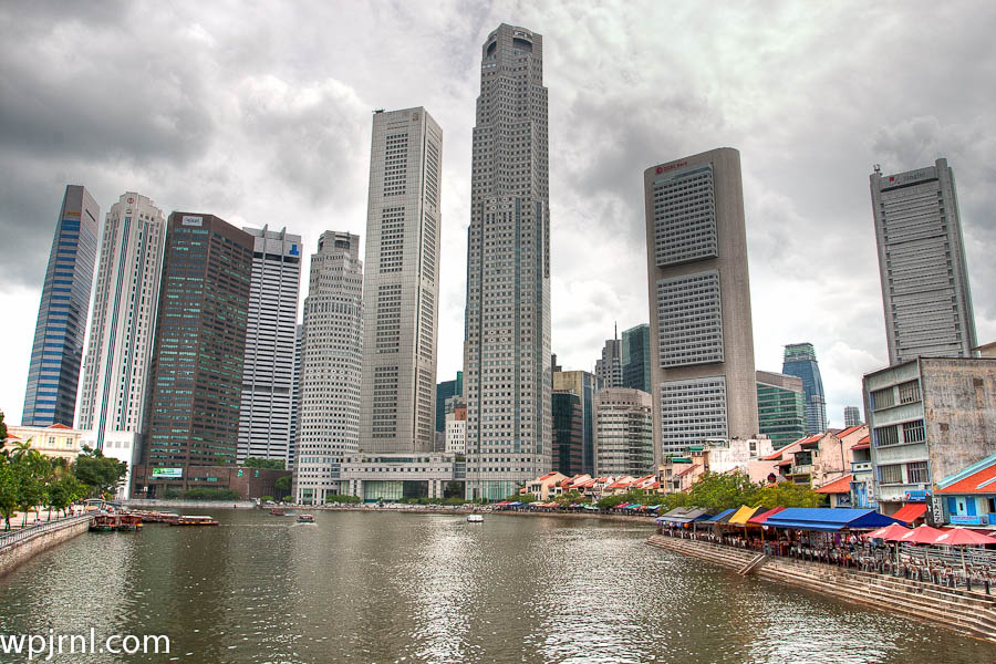 Singapore Skyline & River, Central Business District Singapore