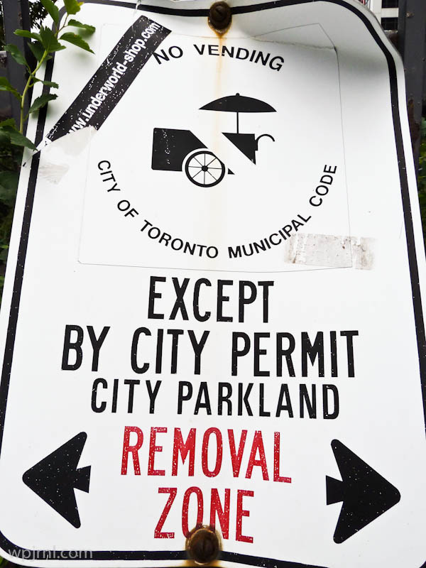City Parkland Removal Zone, Toronto Canada