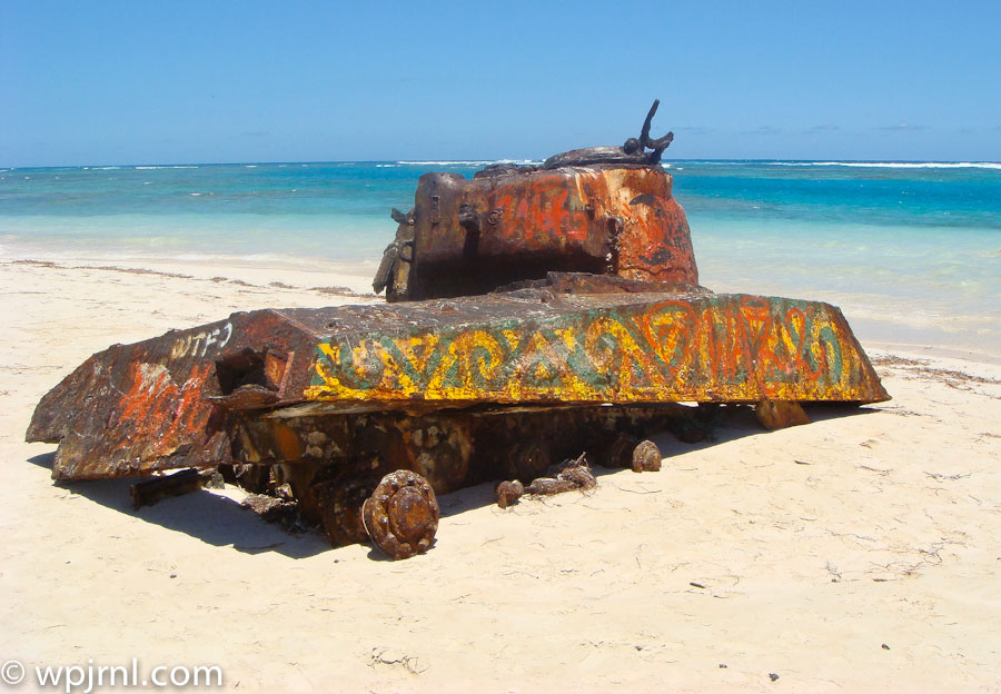 US Military Tank Wreck, Culebra Island Puerto Rico