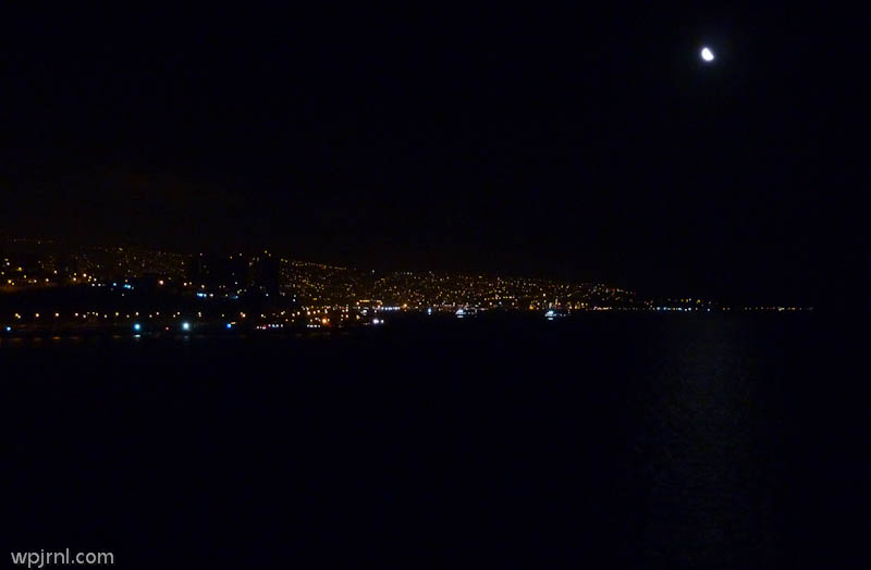 Valparaíso Nighttime Cityscape, Chile