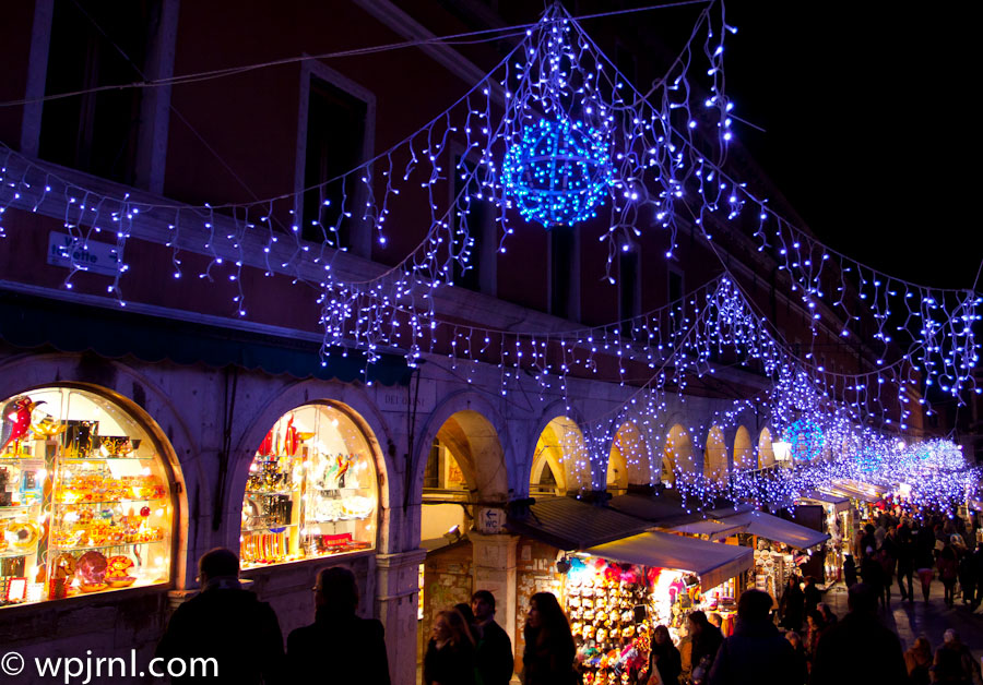 Venice Carnival Lights, Christmas Market — Venice, Italy