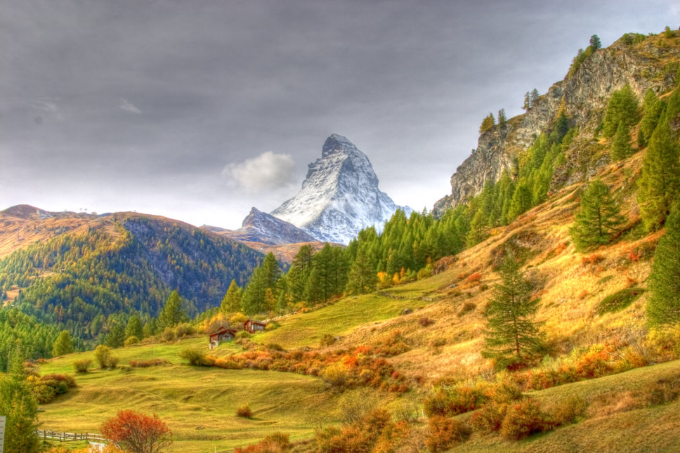 Zermatt Village and the Matterhorn, Swiss Alps Switzerland
